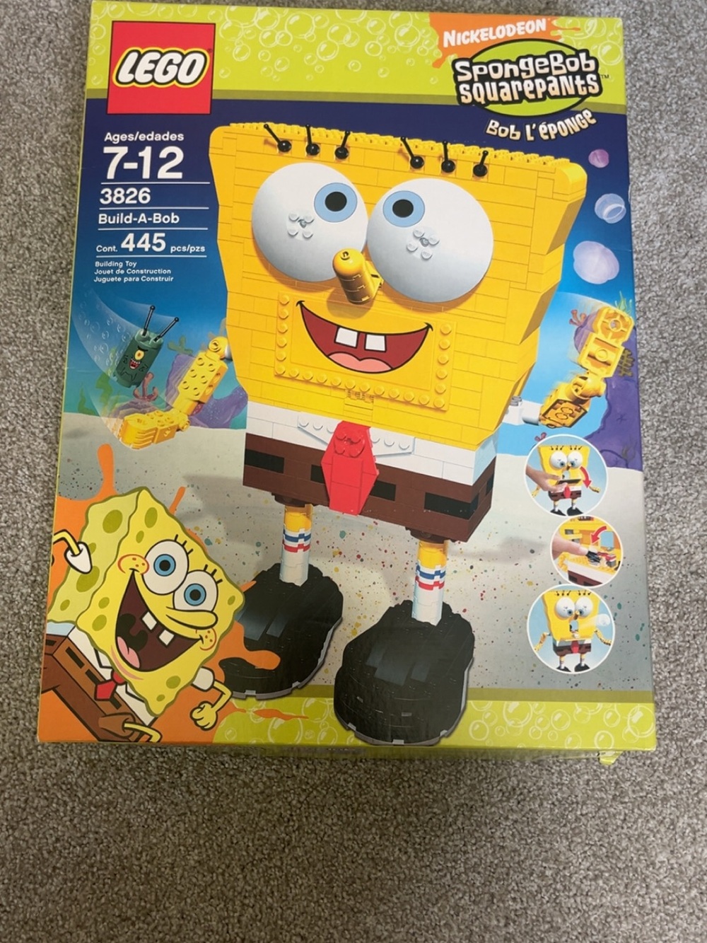 LEGO Yellow SpongeBob SquarePants Build-A-Bob Set 3826